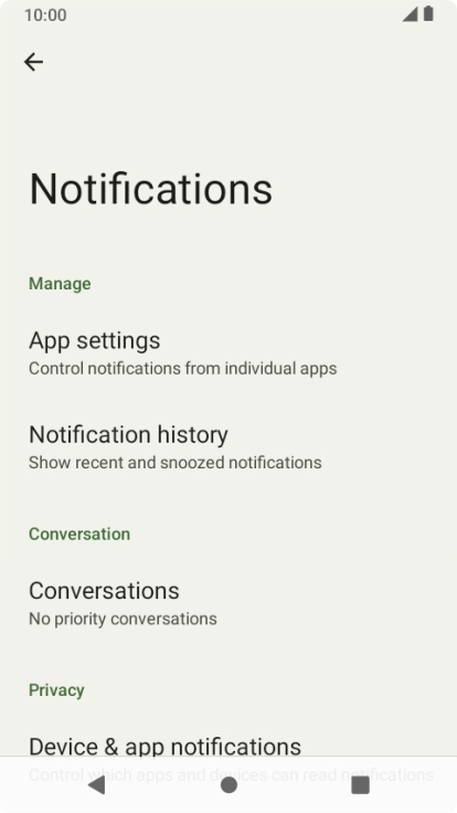 Press App settings.