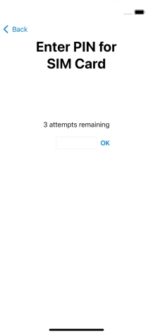 If your SIM is locked, key in your PIN and press OK.
