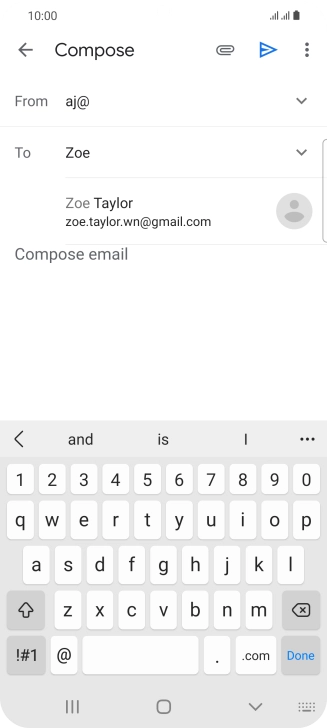 Press the required contact. Press the required contact.