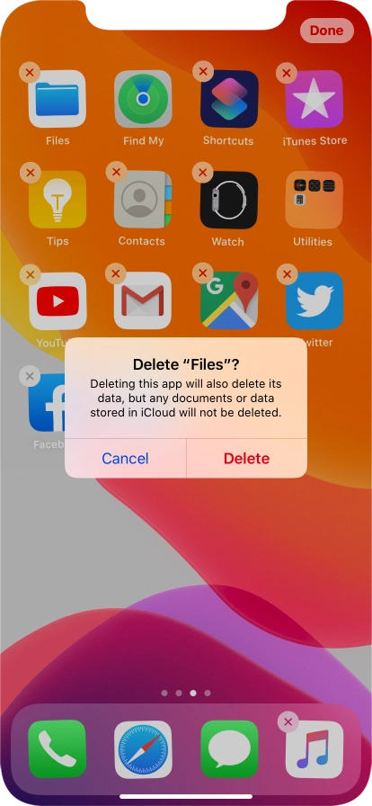 Press Delete.