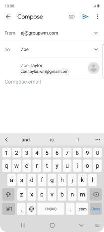 Press the required contact. Press the required contact.