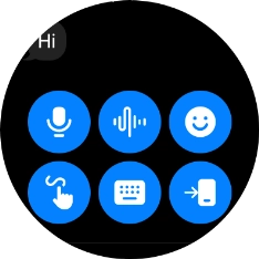 Press the microphone icon and follow the instructions on the screen to record and send the required reply. Press the microphone icon and follow the instructions on the screen to record and send the required reply.