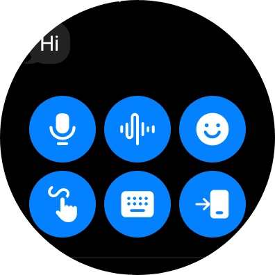 Press the microphone icon and follow the instructions on the screen to record and send the required reply. Press the microphone icon and follow the instructions on the screen to record and send the required reply.