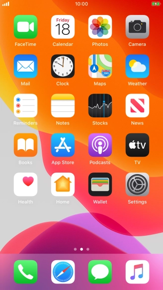 When the battery charging icon is displayed, the battery is charging.