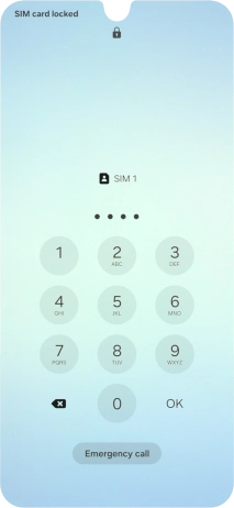If your SIM is locked, key in your PIN and press OK.
