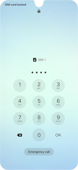 If your SIM is locked, key in your PIN and press OK.