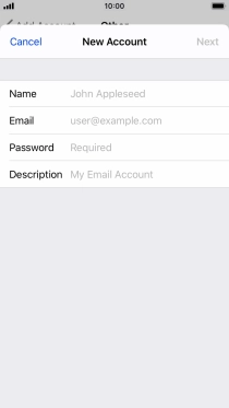Press Name and key in the required sender name.