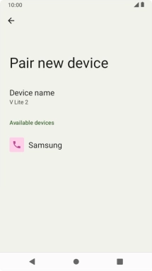 Press the required Bluetooth device and follow the instructions on the screen to pair the device with your phone. Press the required Bluetooth device and follow the instructions on the screen to pair the device with your phone.