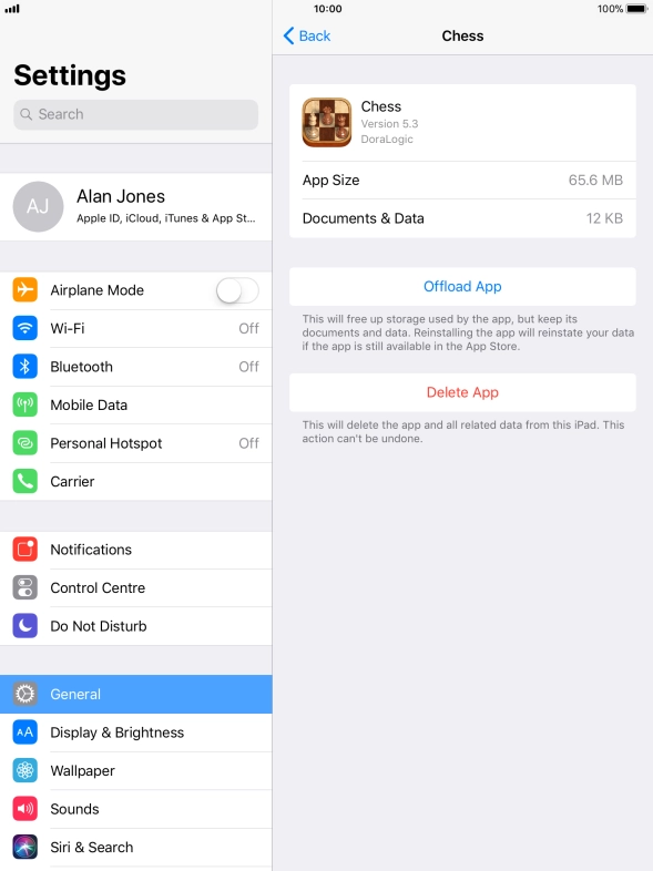 Press Offload App.