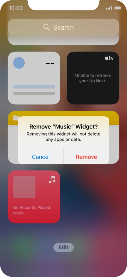 Press Remove.