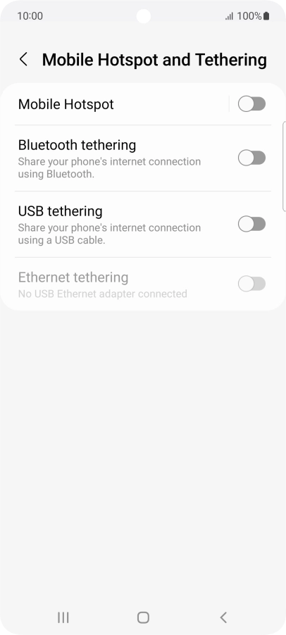 Press Mobile Hotspot. Press Mobile Hotspot.