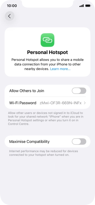 Press Wi-Fi Password and key in the required password. Press Wi-Fi Password and key in the required password.