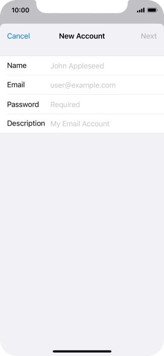 Press Name and key in the required sender name.