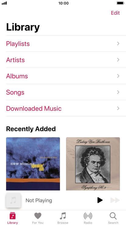 Press Playlists.