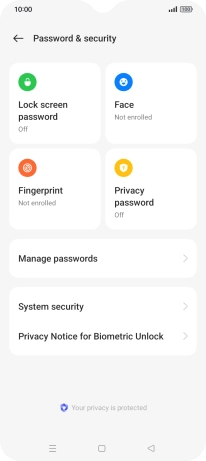Press Fingerprint.