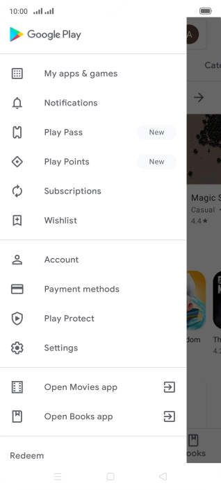 Press My apps & games. Press My apps & games.