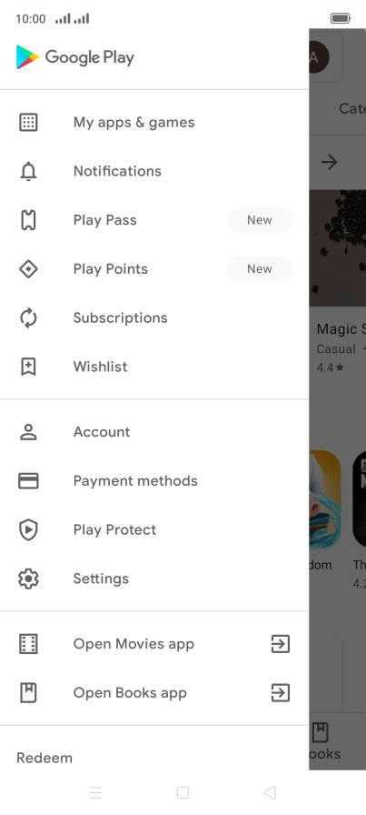 Press My apps & games. Press My apps & games.