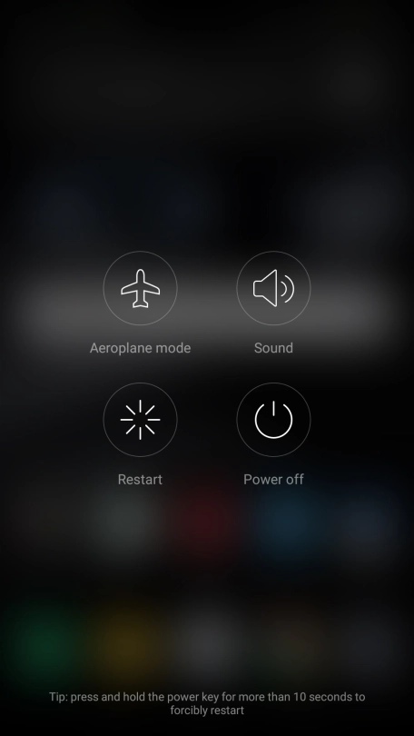 Press Power off. Press Power off.
