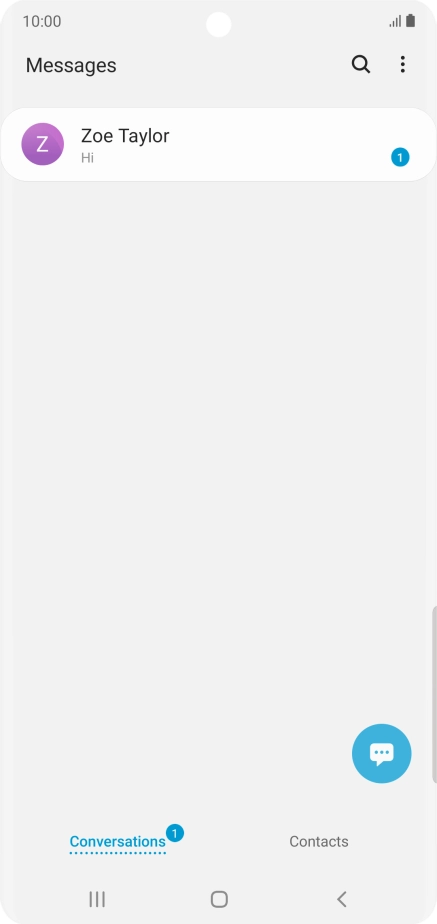 Press the new message icon. Press the new message icon.