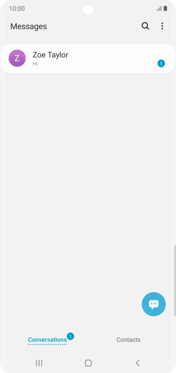 Press the new message icon. Press the new message icon.