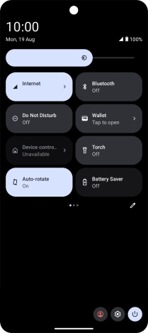 Press the settings icon. Press the settings icon.