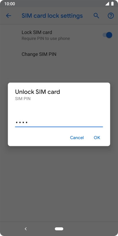 Key in your PIN and press OK.