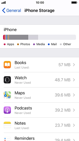 Press the required app. Press the required app.