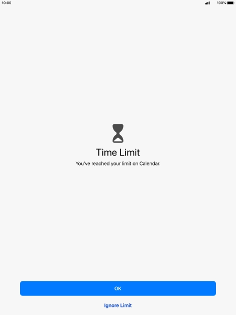 Press Ignore Limit.