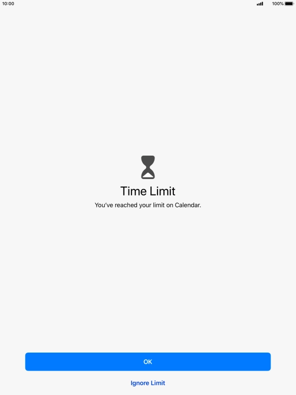 Press Ignore Limit.
