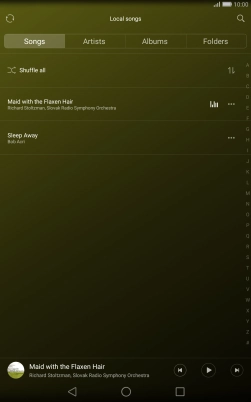 Press the required audio file.