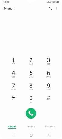Press the menu icon.
