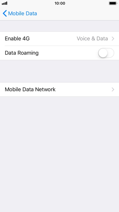 Press Enable 4G.