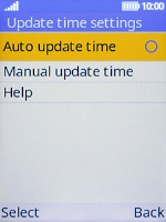Select Auto update time. Select Auto update time.