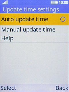 Select Auto update time. Select Auto update time.