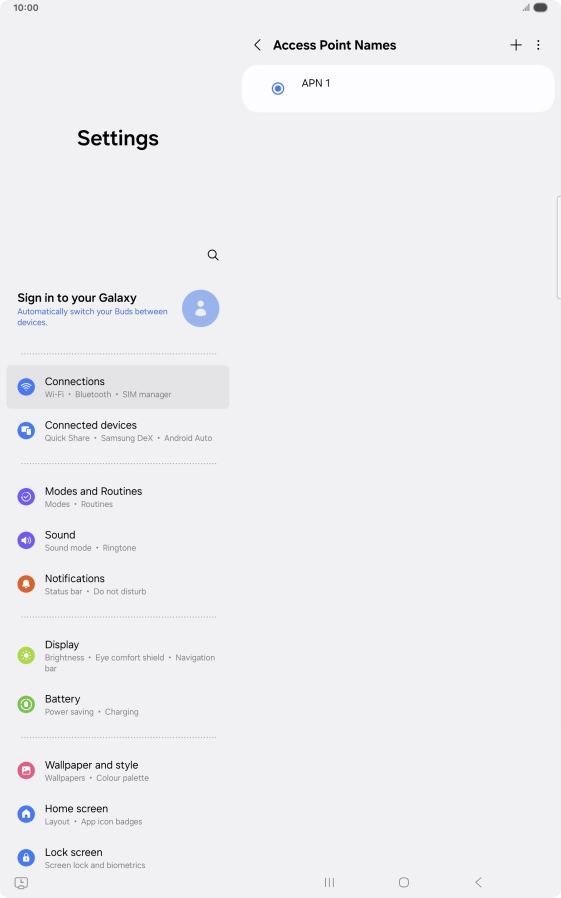 Press the add icon.