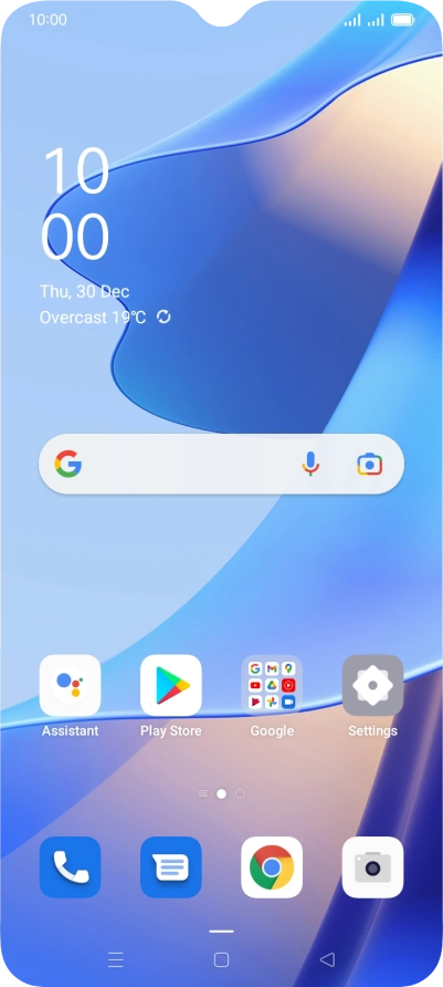 Slide two fingers downwards starting from the top of the screen.