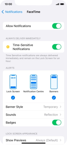 Press the indicator next to 