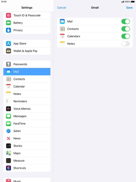 If this screen is displayed, you email account has been recognised and set up automatically. Follow the instructions on the screen to key in more information and finish setting up your tablet.
