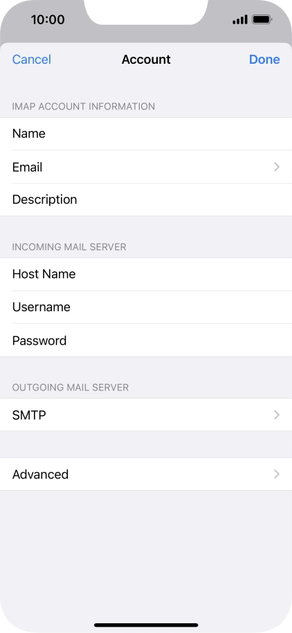 Press SMTP.