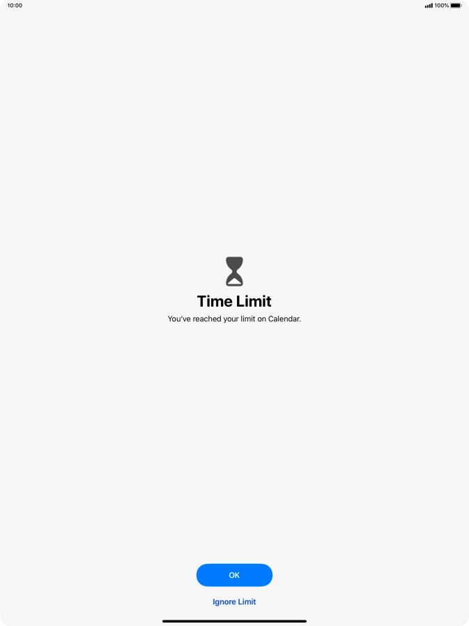 Press Ignore Limit.