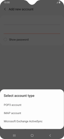 Press IMAP account.