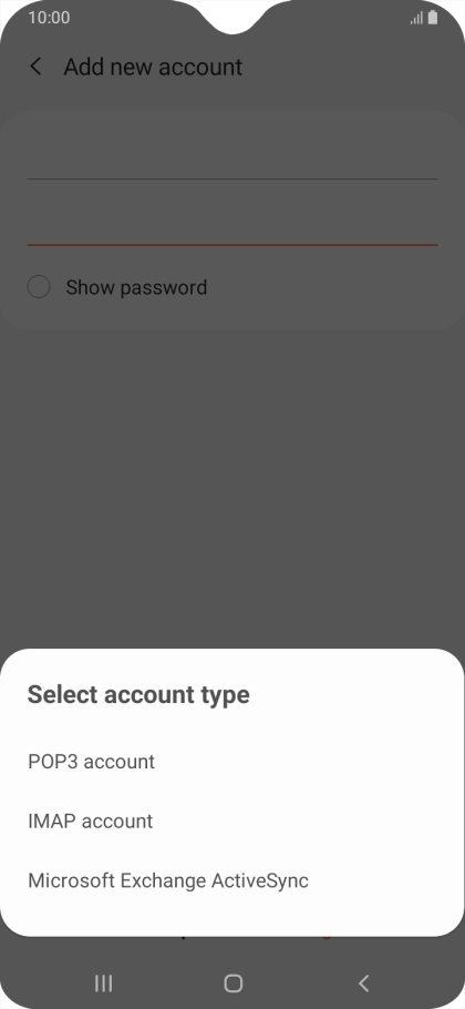 Press IMAP account.