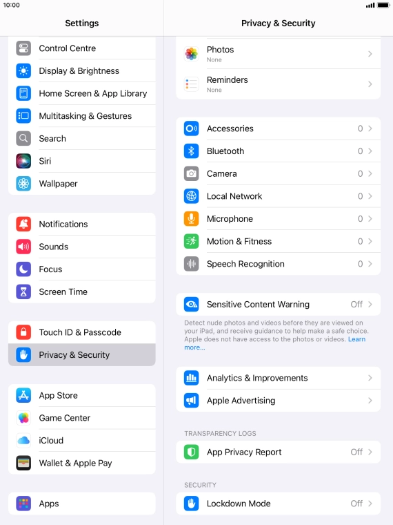 Press App Privacy Report. Press App Privacy Report.
