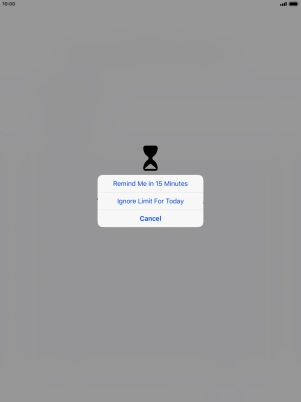 Press the required setting.