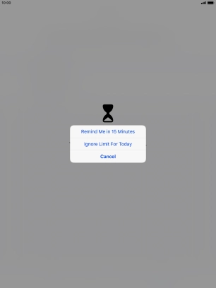 Press the required setting.
