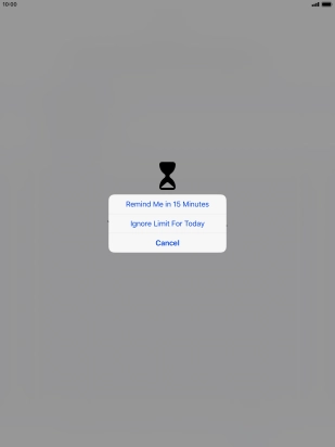 Press the required setting.
