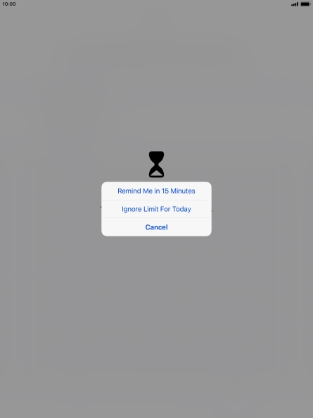 Press the required setting.