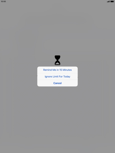 Press the required setting.