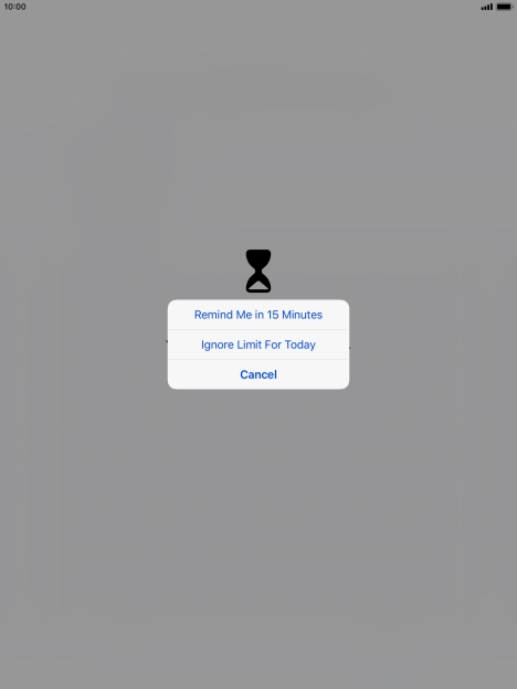Press the required setting.