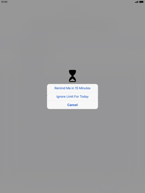 Press the required setting.